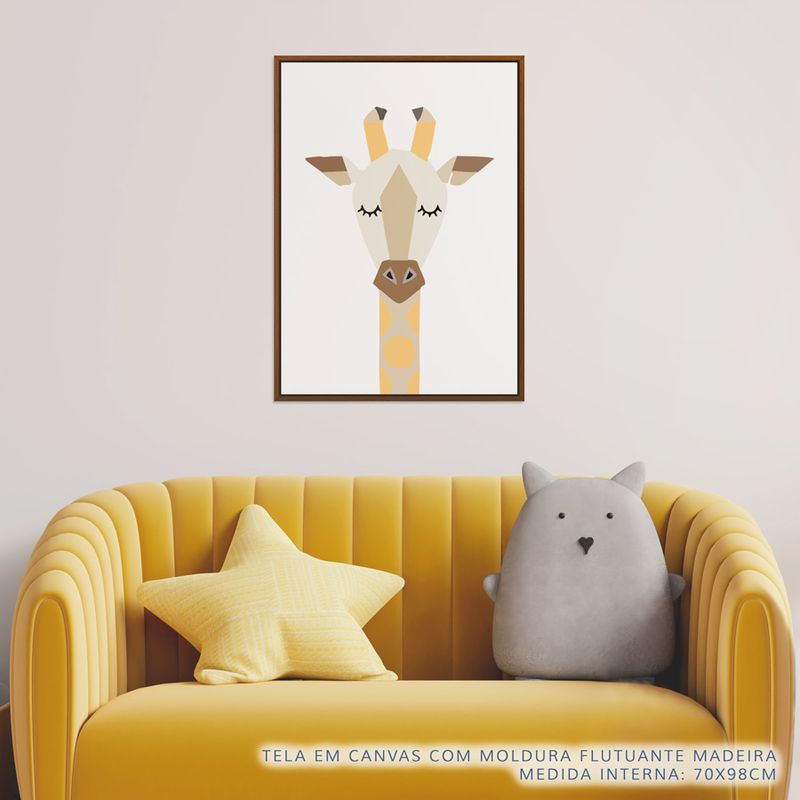 Quadro-Infantil-Girafa-Moderna-Amarelo-2
