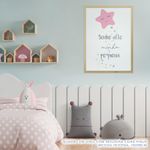 Quadro-Infantil-Estrela-Sonhe-Alto-Minha-Pequena-Rosa-2