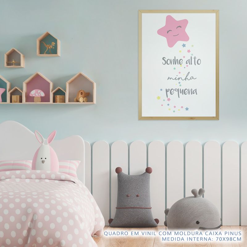 Quadro-Infantil-Estrela-Sonhe-Alto-Minha-Pequena-Rosa-2
