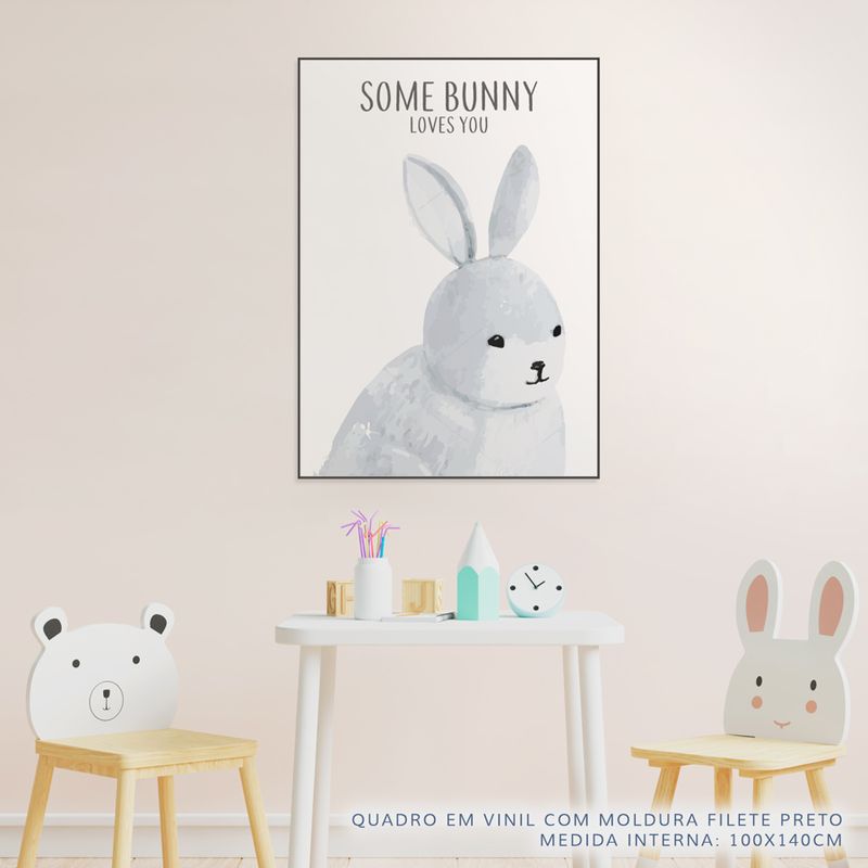 Quadro-Infantil-Coelho-Cinza-2