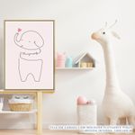 Quadro-Infantil-Elefante-Love-Yourself-Rosa-2