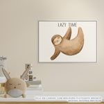 Quadro-Infantil-Preguica-Bege-2