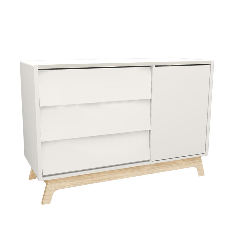Comoda-de-Bebe-Raika-com-Porta-Branca-e-Pe-Madeira-Clara-1