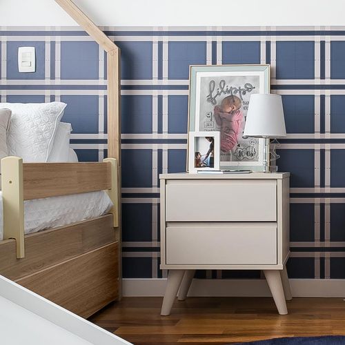 Papel de Parede Infantil Xadrez Britânico do Pippo