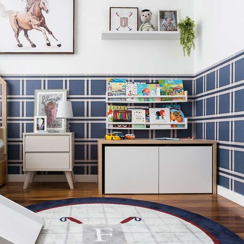 Papel de Parede Infantil Xadrez Britânico do Pippo