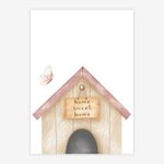Quadro-Infantil-Casinha-Cachorro-Rosa-1