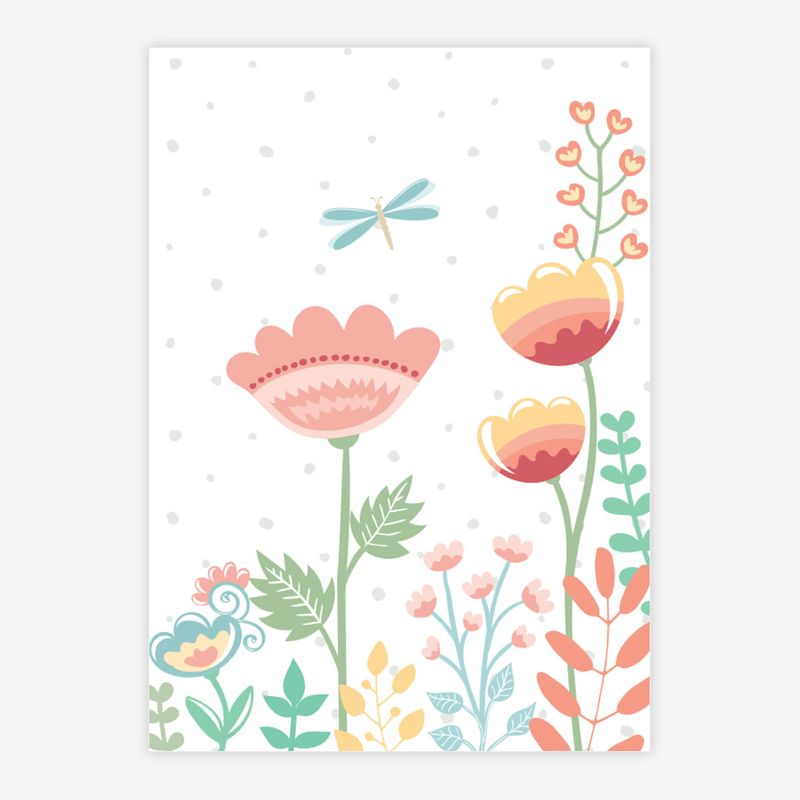 Quadro-Infantil-Floral-Moderno-Libelula-Color-1