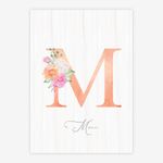Quadro-Infantil-Floral-Letra-Coral-1