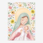 Quadro-Infantil-Nossa-Senhora-com-Flores-Color-1