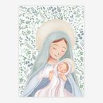 Quadro-Infantil-Nossa-Senhora-com-Folhas-Verde-1