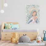 Quadro-Infantil-Nossa-Senhora-com-Folhas-Verde-2