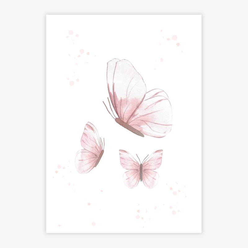 Quadro-Infantil-Jardim-Borboletas-Rosa-1