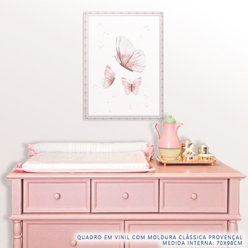 Quadro-Infantil-Jardim-Borboletas-Rosa-2
