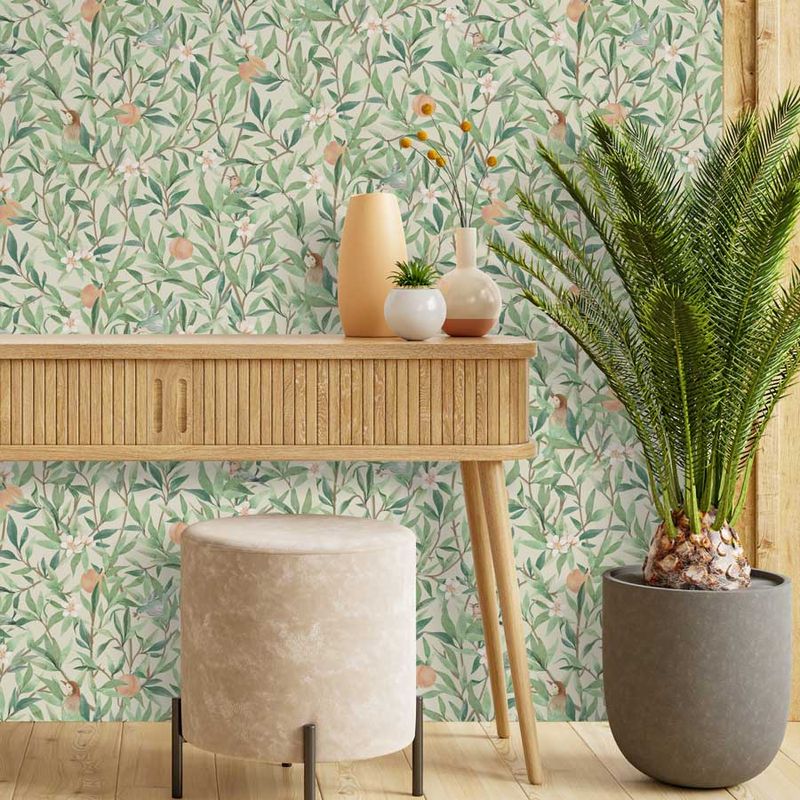 Papel-de-Parede-Folhas-com-Passaros-Aquarela-Verde-01