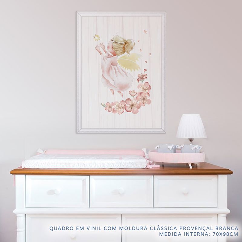 Quadro-Infantil-Anjinha-com-Estrela-Rosa-2