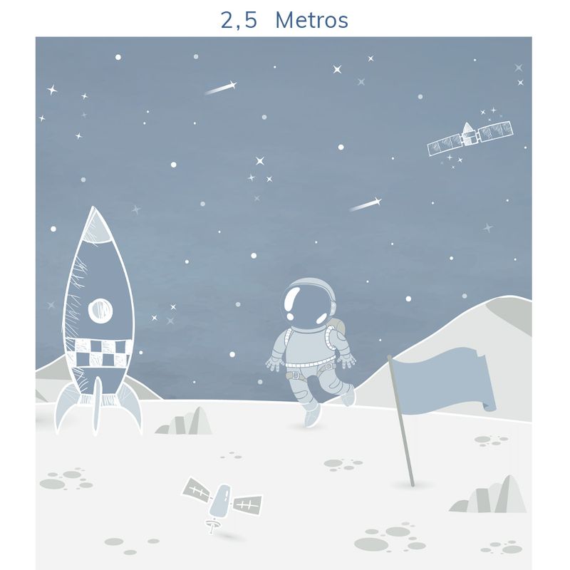 Papel-de-Parede-Astronauta-na-Lua-Azul-Classico---Mural-2