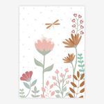 Quadro-Infantil-Floral-Libelula-Tons-Terrosos-1