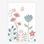 Quadro-Infantil-Floral-Borboleta-Azul-1
