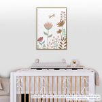 Quadro-Infantil-Floral-Libelula-Tons-Terrosos-2