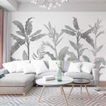 Papel-de-Parede-Folhas-Tropical-Preto-e-Branco---Mural-1