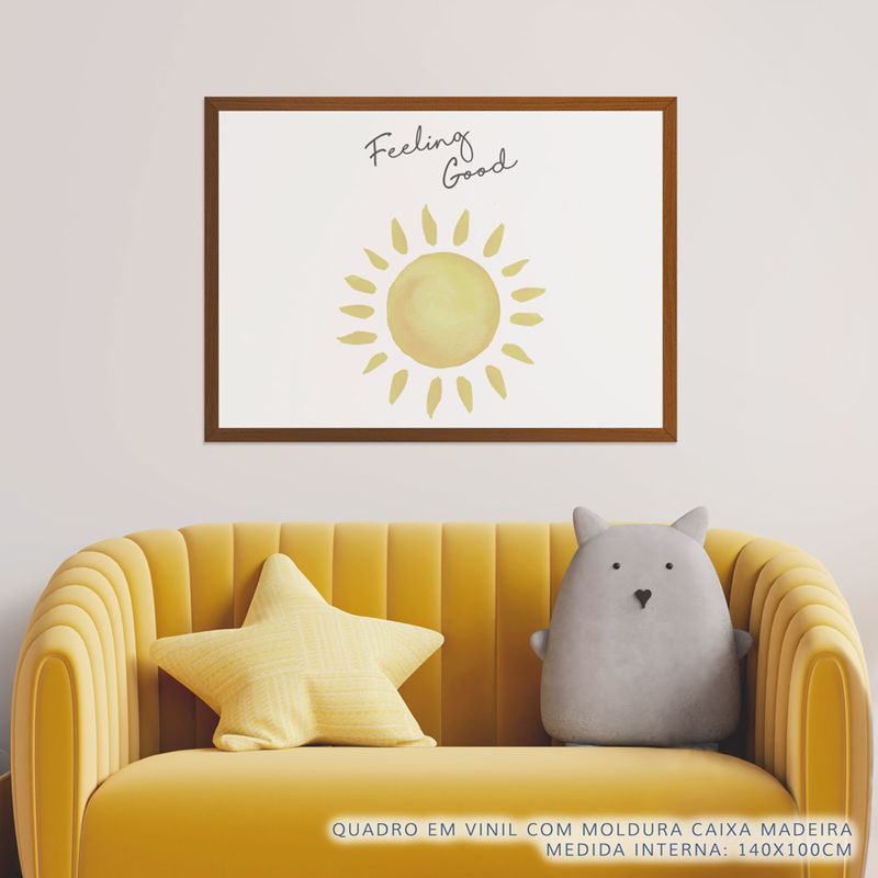 Quadro-Infantil-Sol-Feeling-Good-Amarelo-Horizontal-2