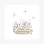 Quadro-Infantil-Jardim-Cesta-de-Flores-Rosa-1
