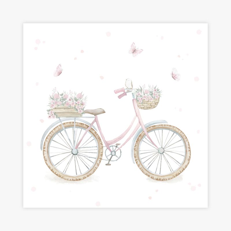 Quadro-Infantil-Jardim-Bicicleta-Rosa-1
