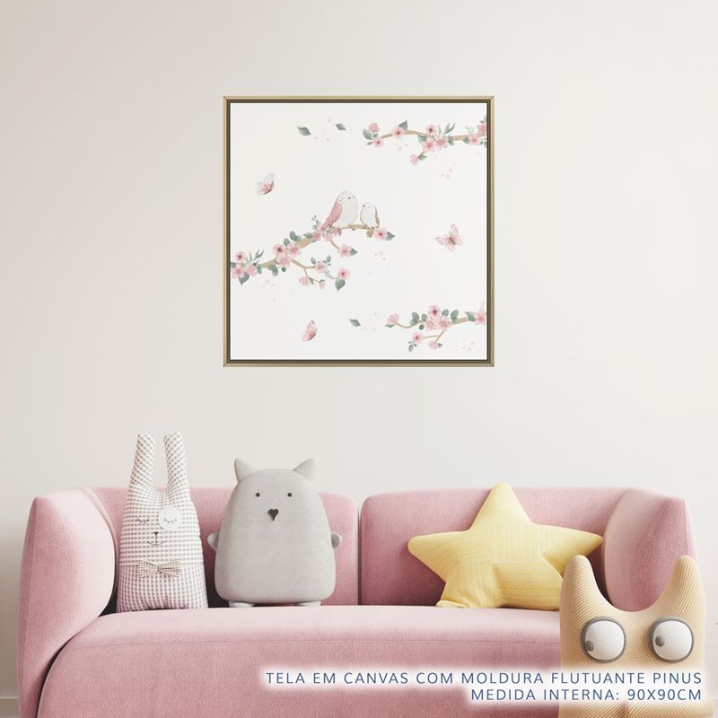 Quadro-Infantil-Jardim-Galho-a-Esquerda-Rosa---Quadrado-2