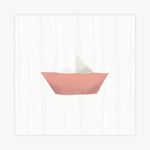 Quadro-Infantil-Barquinho-de-Papel-Coral-1