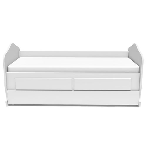 Cama Sofá Nóbile com Cama Auxiliar e 2 Gavetas Branco Provençal