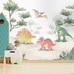 Papel-de-Parede-Dinossauro-Aquarela---Mural-1