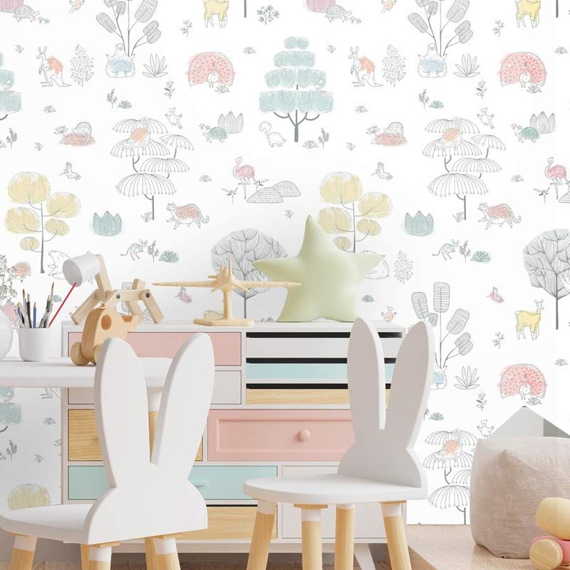 Papel-de-Parede-Arvores-e-Bichos-1