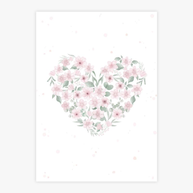 Quadro-Infantil-Coracao-Rosa-Vertical-1