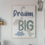 Quadro-Infantil-Dino-Dream-Big-Cinza-3