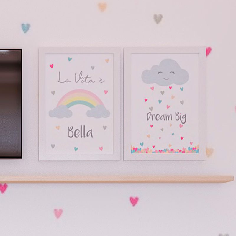 Quadro-Infantil-La-Vita-E-Bella-Color-Rosa-3