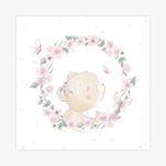 Quadro-Infantil-Jardim-Guirlanda-Ursa-Rosa---Quadrado-1