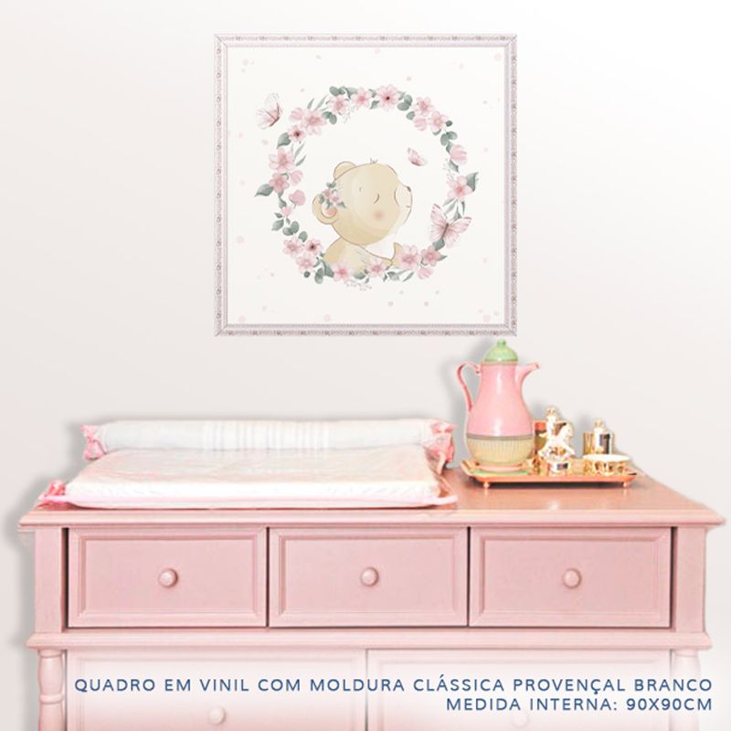 Quadro-Infantil-Jardim-Guirlanda-Ursa-Rosa---Quadrado-2