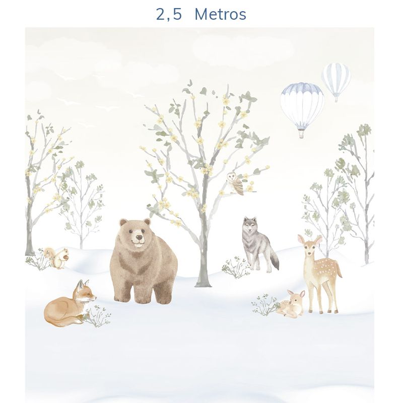 Papel-de-Parede-Bichos-na-Neve---Mural-2