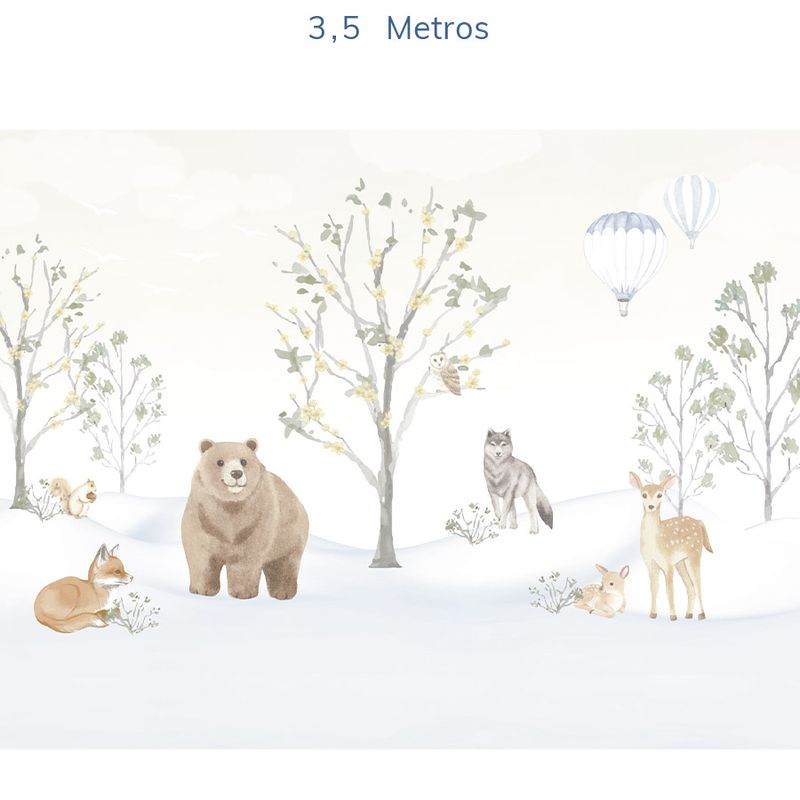 Papel-de-Parede-Bichos-na-Neve---Mural-4