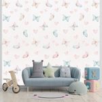 Papel-de-Parede-Borboleta-e-Coracoes-Aquarela-2