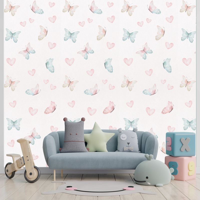 Papel-de-Parede-Borboleta-e-Coracoes-Aquarela-2