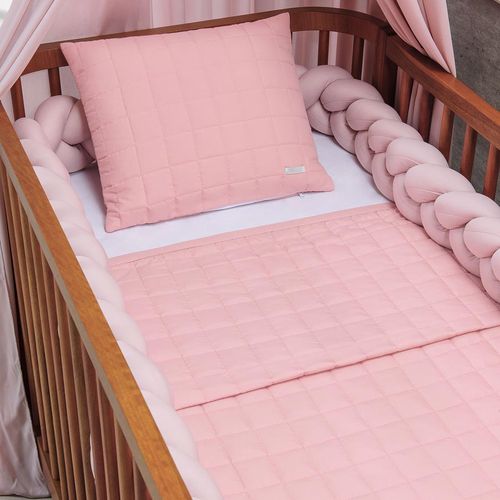 Trança 4m para Berço e Cama Rosa Chá