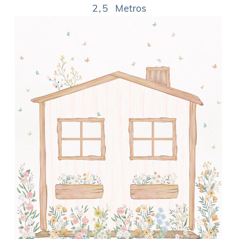 Papel-de-Parede-Casinha-Flores-do-Campo-Verde---Mural-2