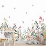 Papel-de-Parede-Jardim-Mali-Bichos-Rosa---Mural-1