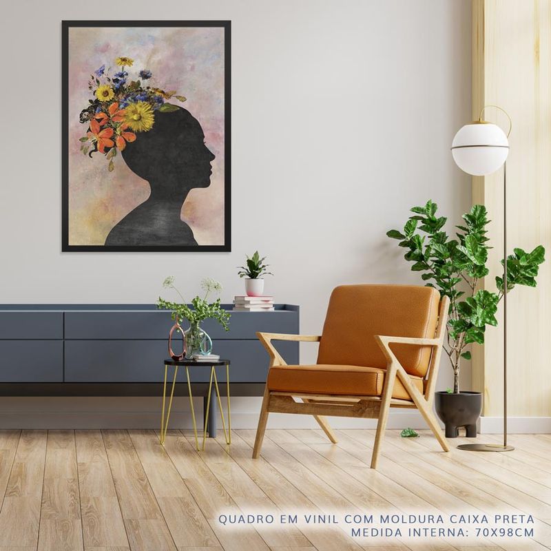 Quadro-Sombra-de-Mulher-com-Flores-Coral-2