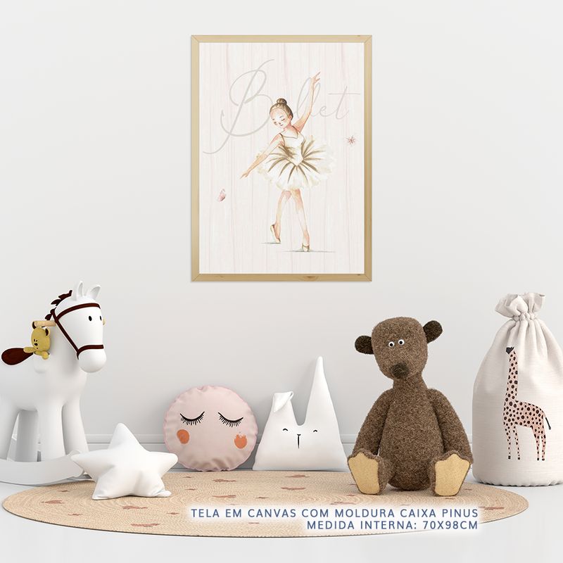 Quadro-Infantil-Bailarina-Bege---Vertical-2