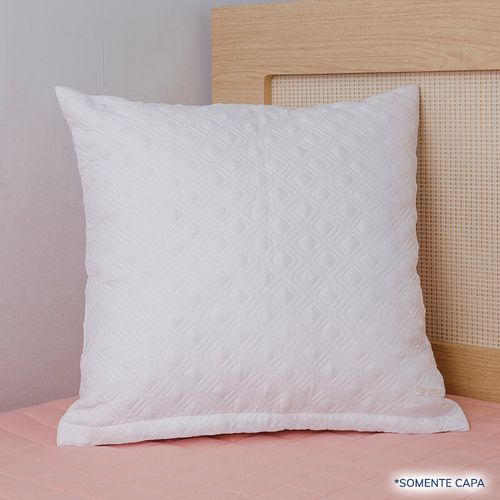 Capa de Almofada Losango Branco 50cm x 50cm