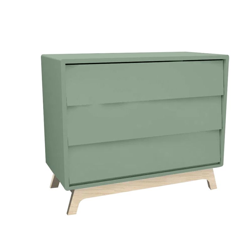 Comoda-de-Bebe-Raika-3-Gavetas-Verde-Jardim-com-Pe-Madeira-Clara-1