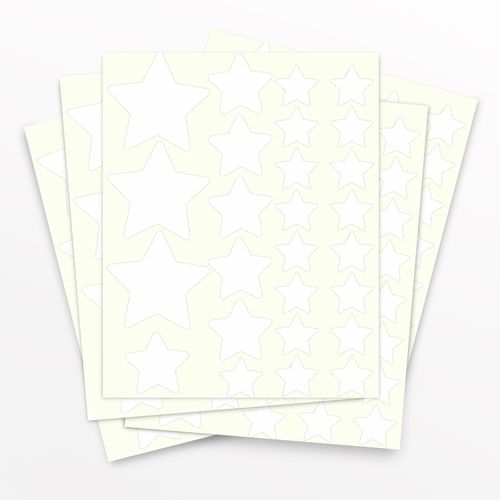 Adesivo De Parede Estrela Branco - 130 Unidades