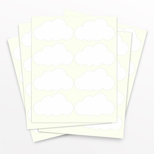 Adesivo De Parede Nuvem Branco - 40 Unidades